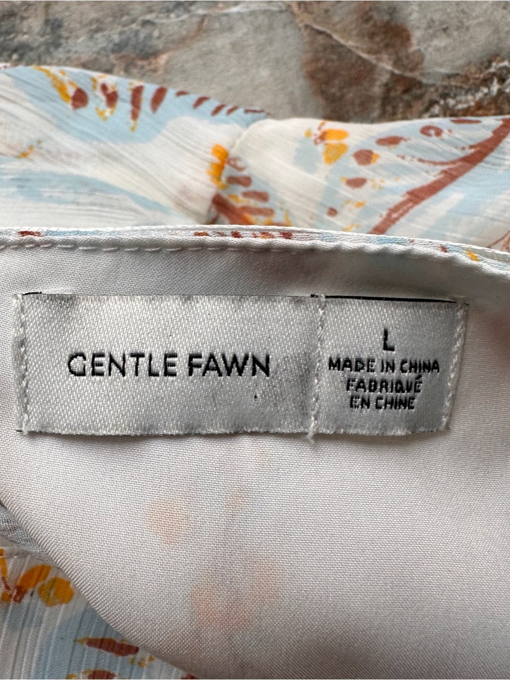 Gentle Fawn Floral Paisley Midi Dress Strappy V-Neck Boho Summer Cream Large L - Picture 8 of 10